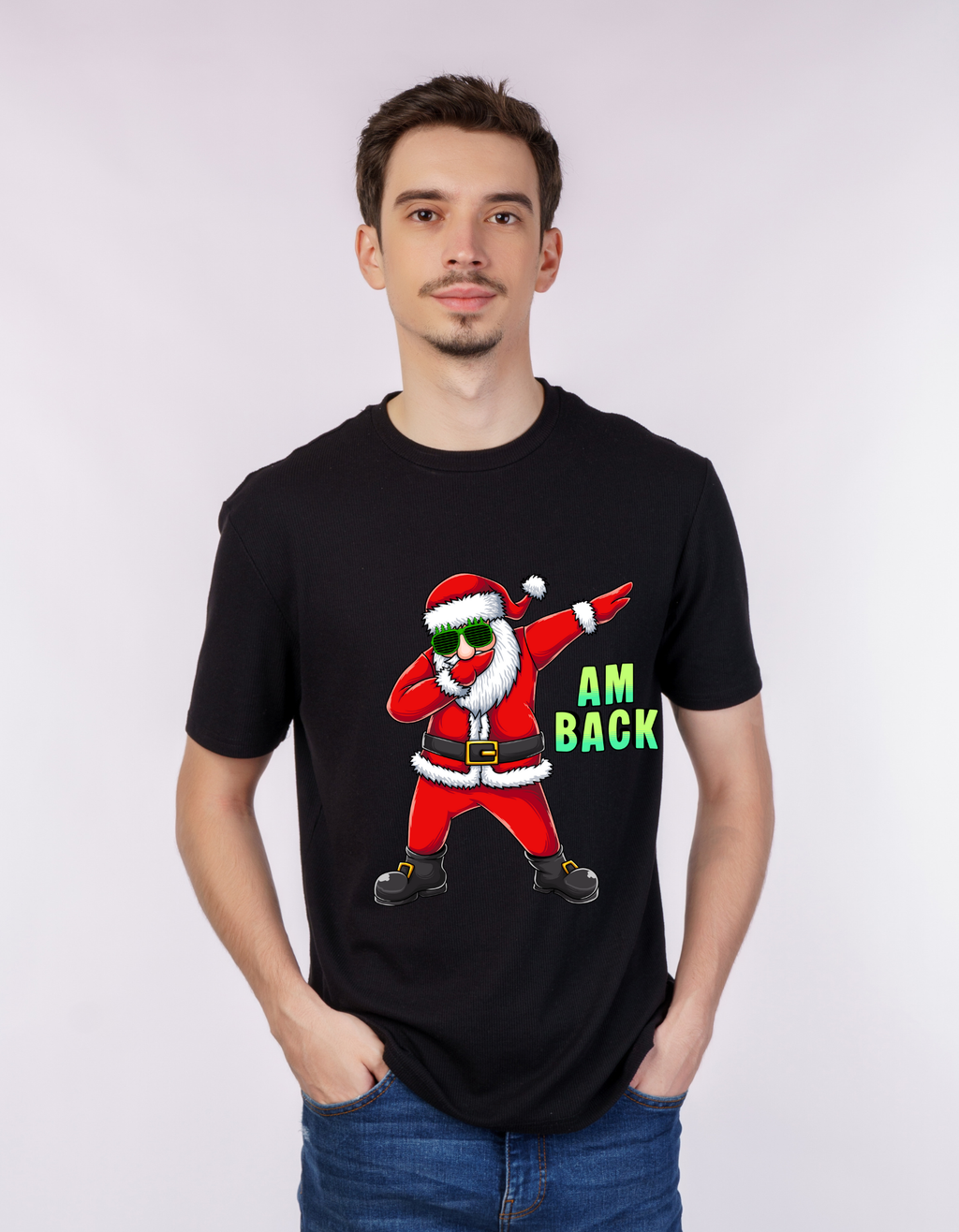 Unisex Classic Crew T-Shirt AM BACK SANTA