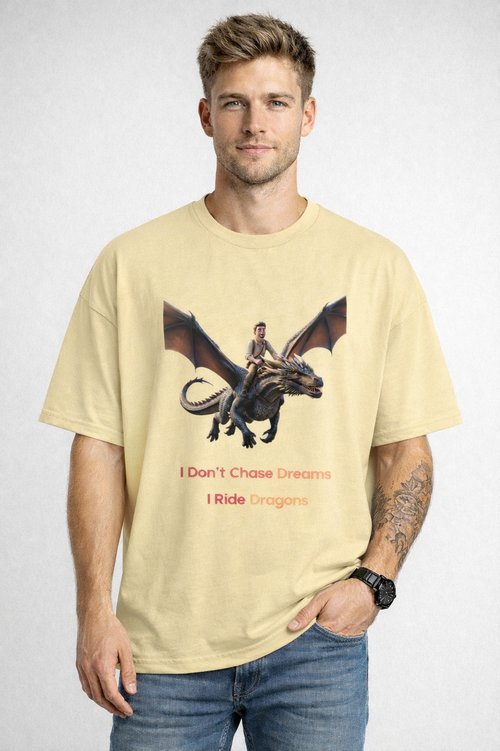 Unisex Oversized Standard T-Shirt Dragon Rider