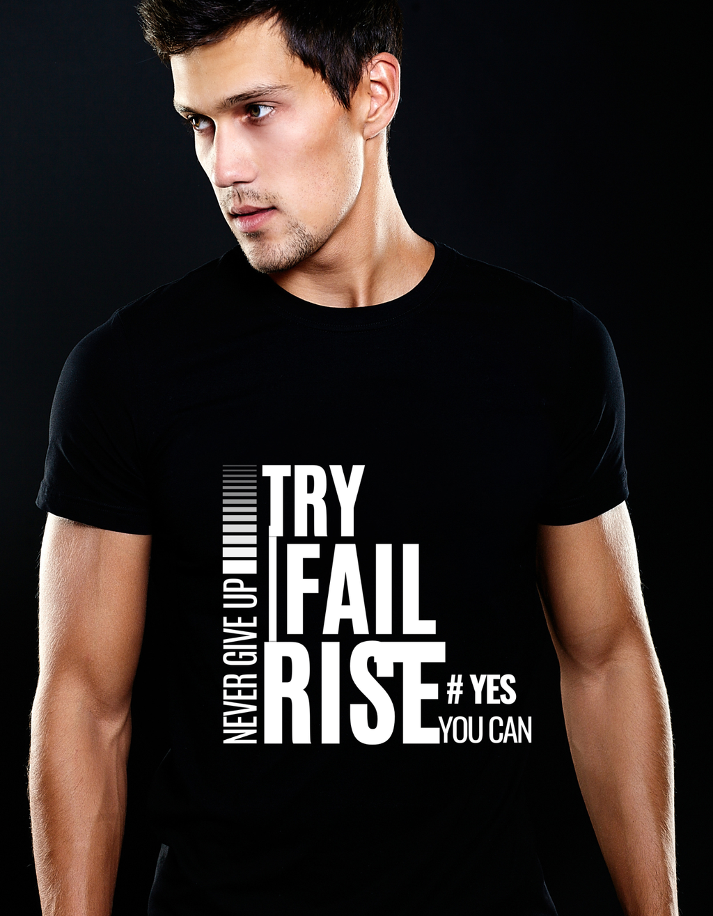 Unisex Classic Crew T-Shirt TRY. FAIL. RISE