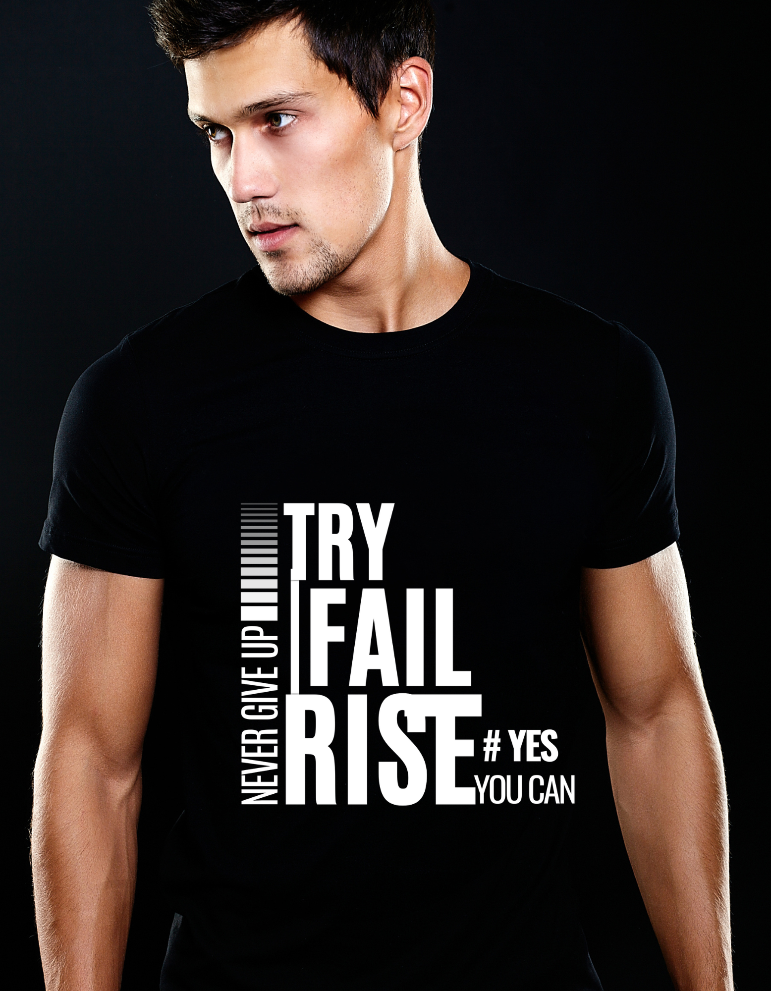 Unisex Classic Crew T-Shirt TRY. FAIL. RISE